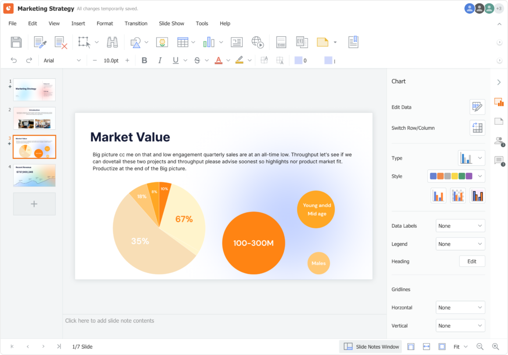 Thinkfree's high MS PowerPoint compatible Online presentation