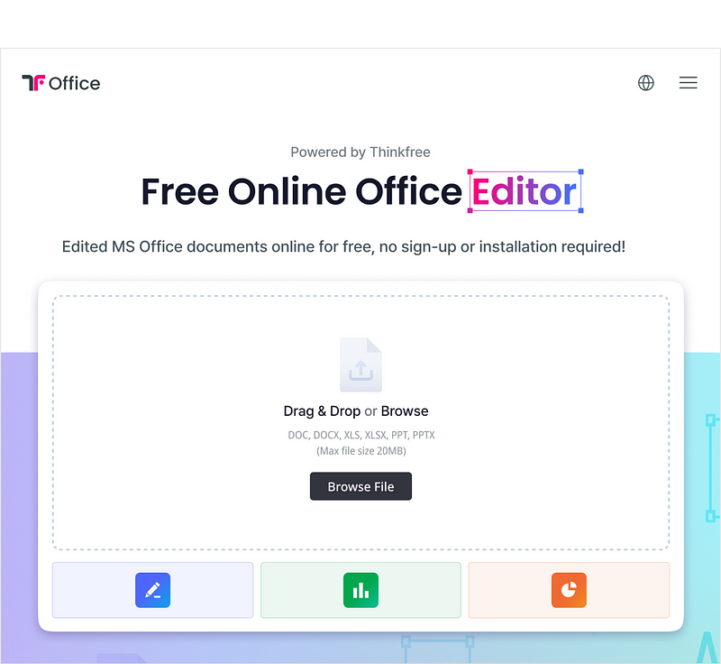 Try our free online office suite