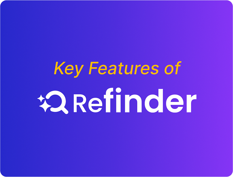 Refinder AI key features