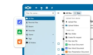 Iconos de archivos de Word, Excel y PowerPoint compatibles en Nextcloud