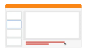 Notizbereich in Thinkfree Presentation mit präsentationsbezogenen Notizen zur aktuellen Folie für eine strukturierte Präsentation und einen reibungslosen Vortragsablauf.