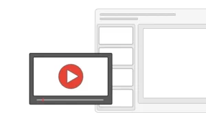 YouTube動画または動画ファイルが埋め込まれたプレゼンテーションスライド。マルチメディアコンテンツを効果的に表示できます。