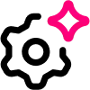 Icono que representa las capacidades nativas de IA de Thinkfree diseñadas para la Transformación IA (AX)