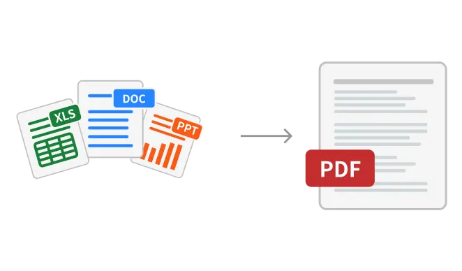 Extension Doc2PDF convertissant des fichiers Word, Excel et PowerPoint en PDF