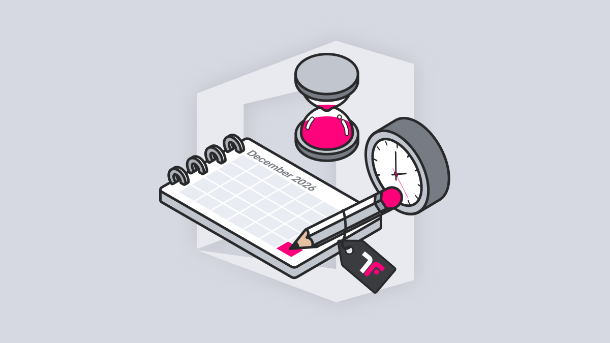 Calendar marked December 2026 with an hourglass and clock, representing the Office Online Server end-of-support deadline, with a Thinkfree tag marking the date